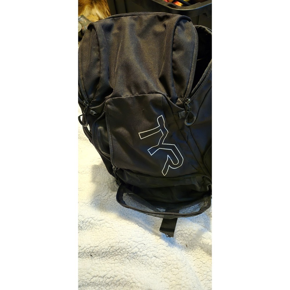 TYR Athletic Backpack 🎒 Swim Gym Sports Gear Bag Black